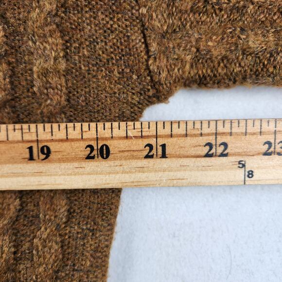 Vince Camuto Cable-Knit Sweater Women’s SZ M Brown Mock Neck Pullover Cozy EUC - Picture 9 of 12